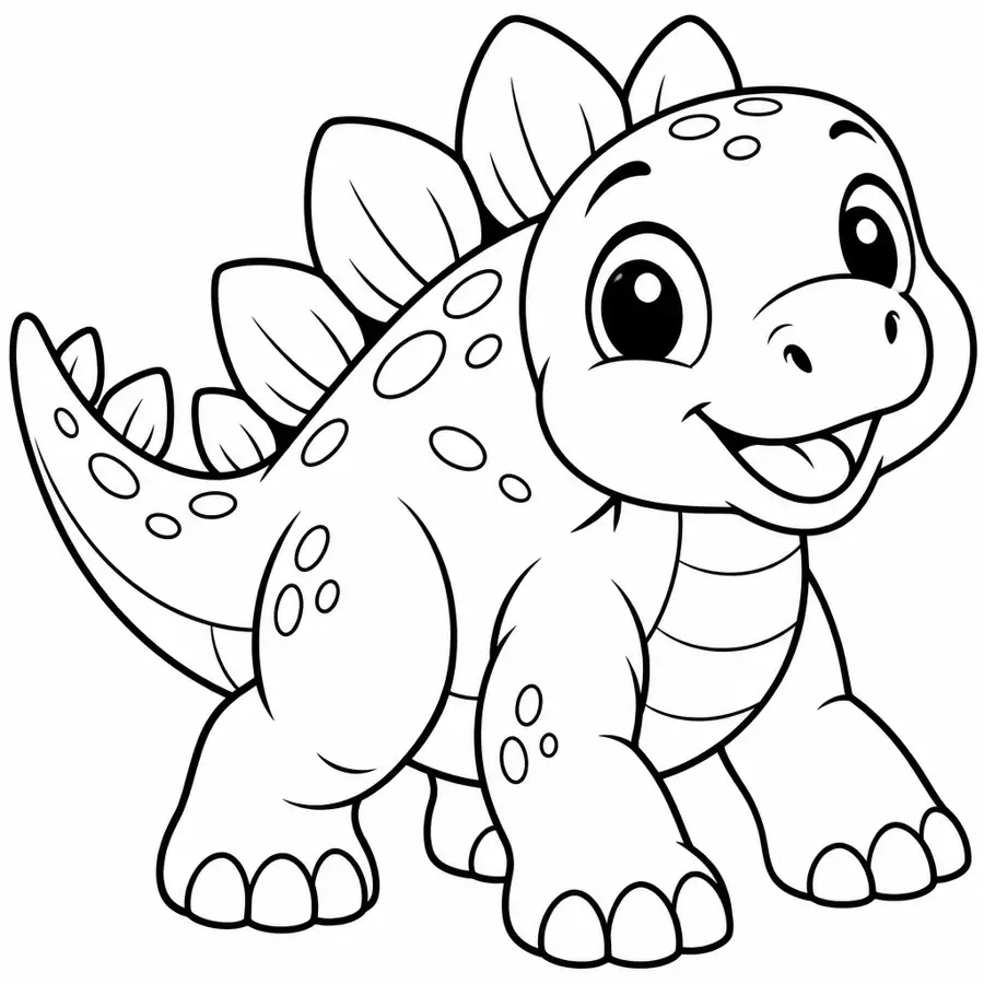 Ausmalbild Dino-Baby