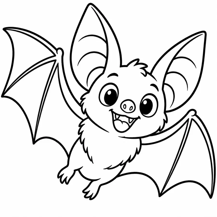 Ausmalbild Fledermaus