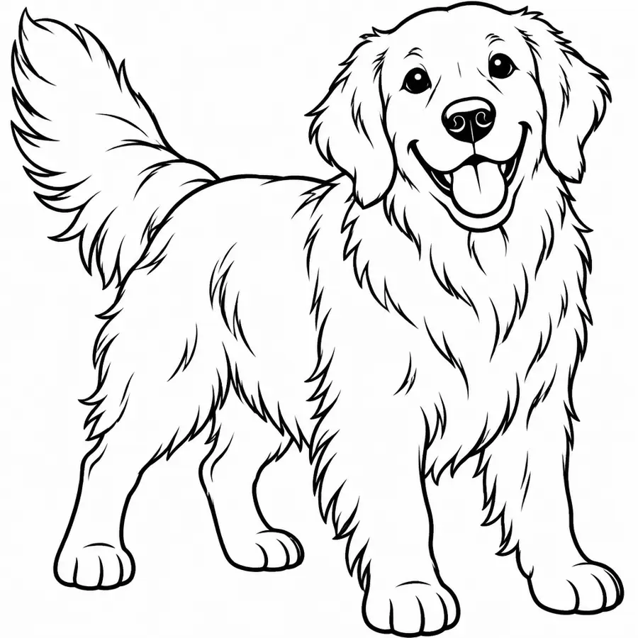 Ausmalbild Golden Retriever