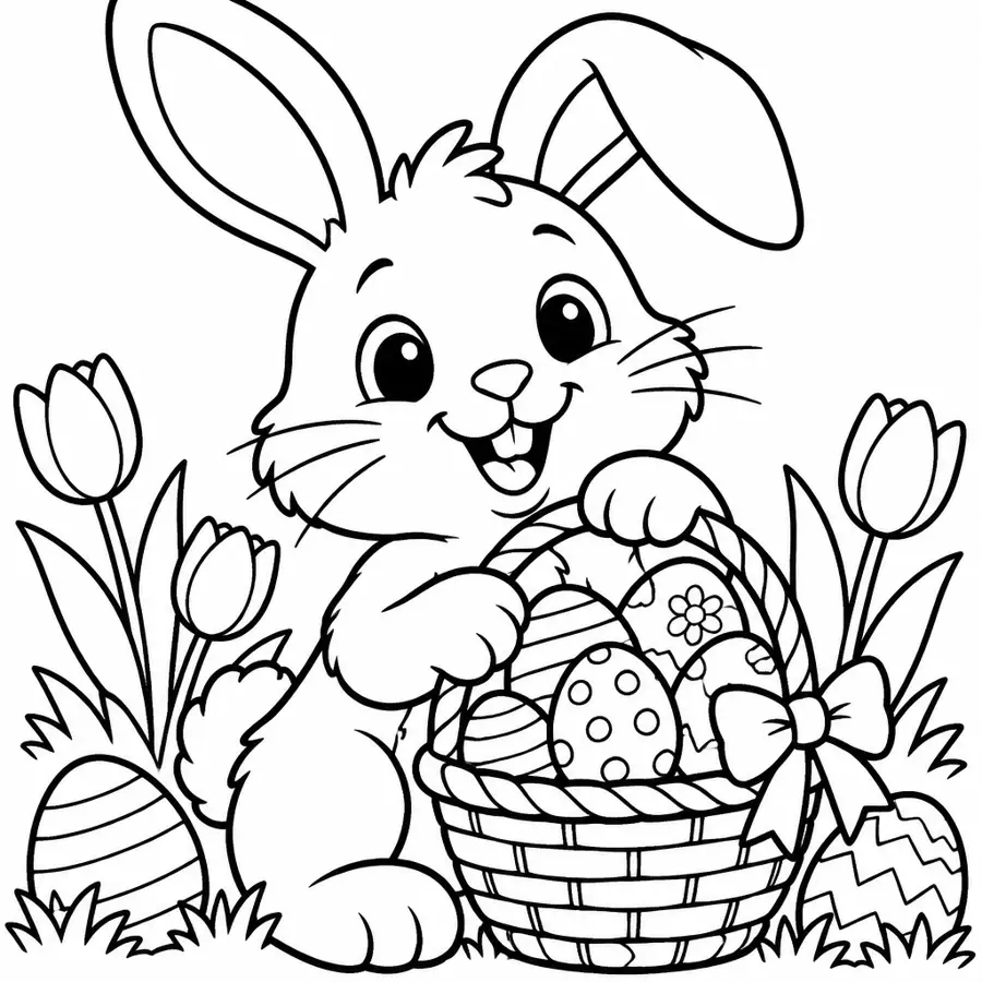 Ausmalbild Osterhase