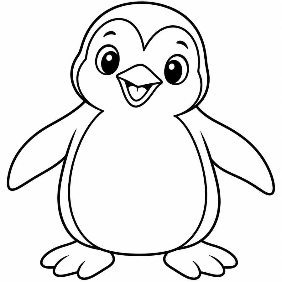 Ausmalbild Pinguin