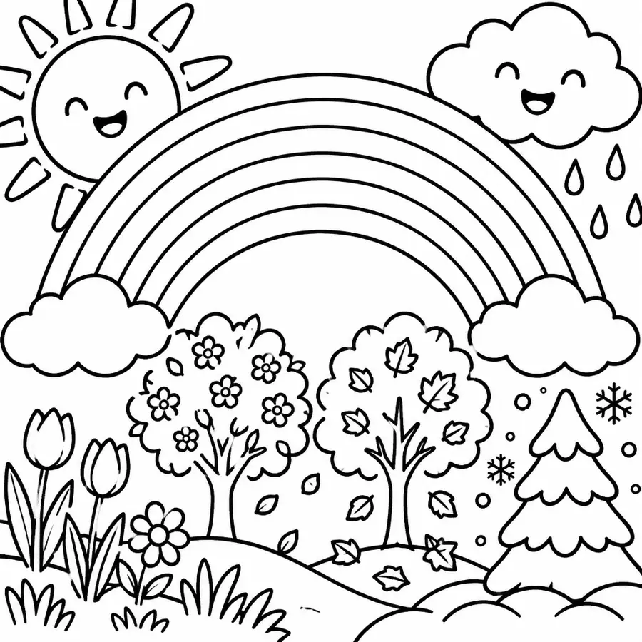 Ausmalbild Regenbogen