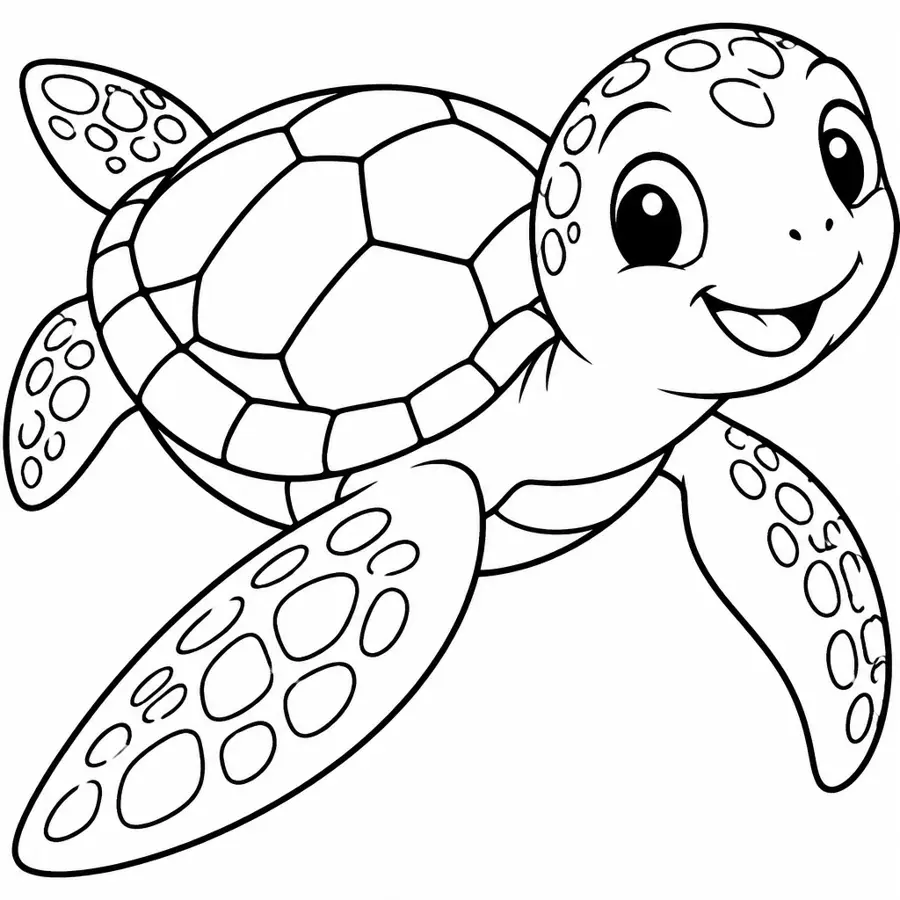 Ausmalbild Schildkröte