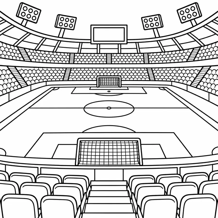 Ausmalbild Stadion
