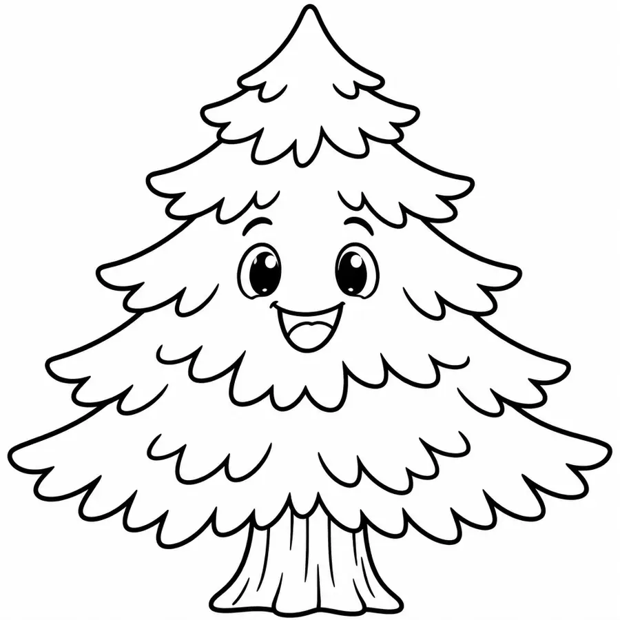 Ausmalbild Tannenbaum