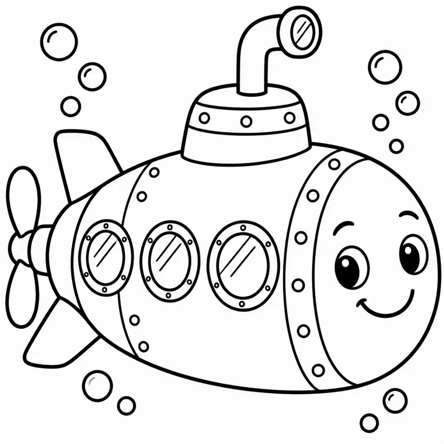Ausmalbild U-Boot