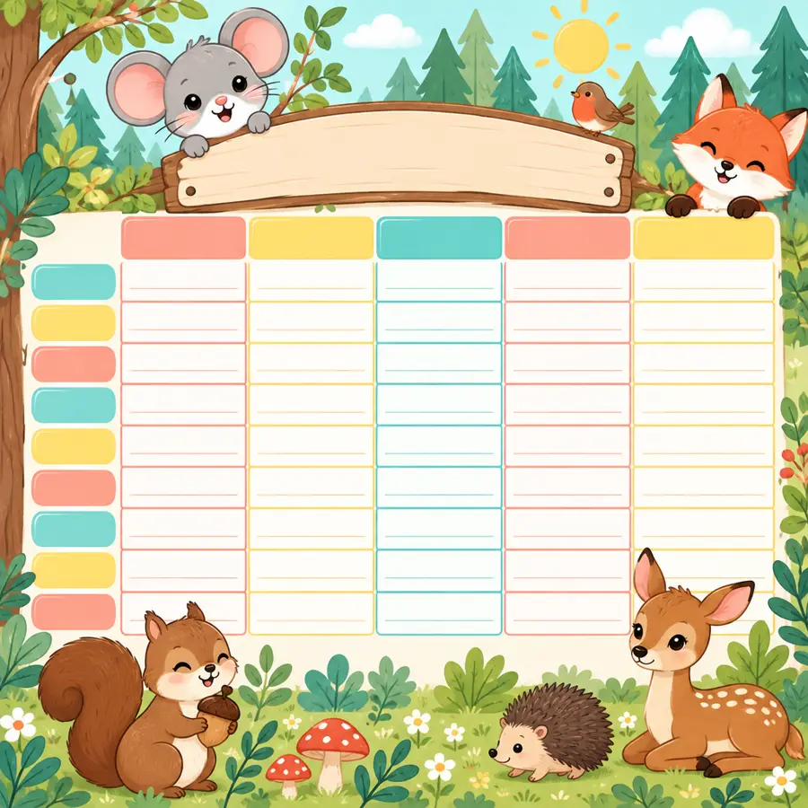 Stundenplan: Waldtiere