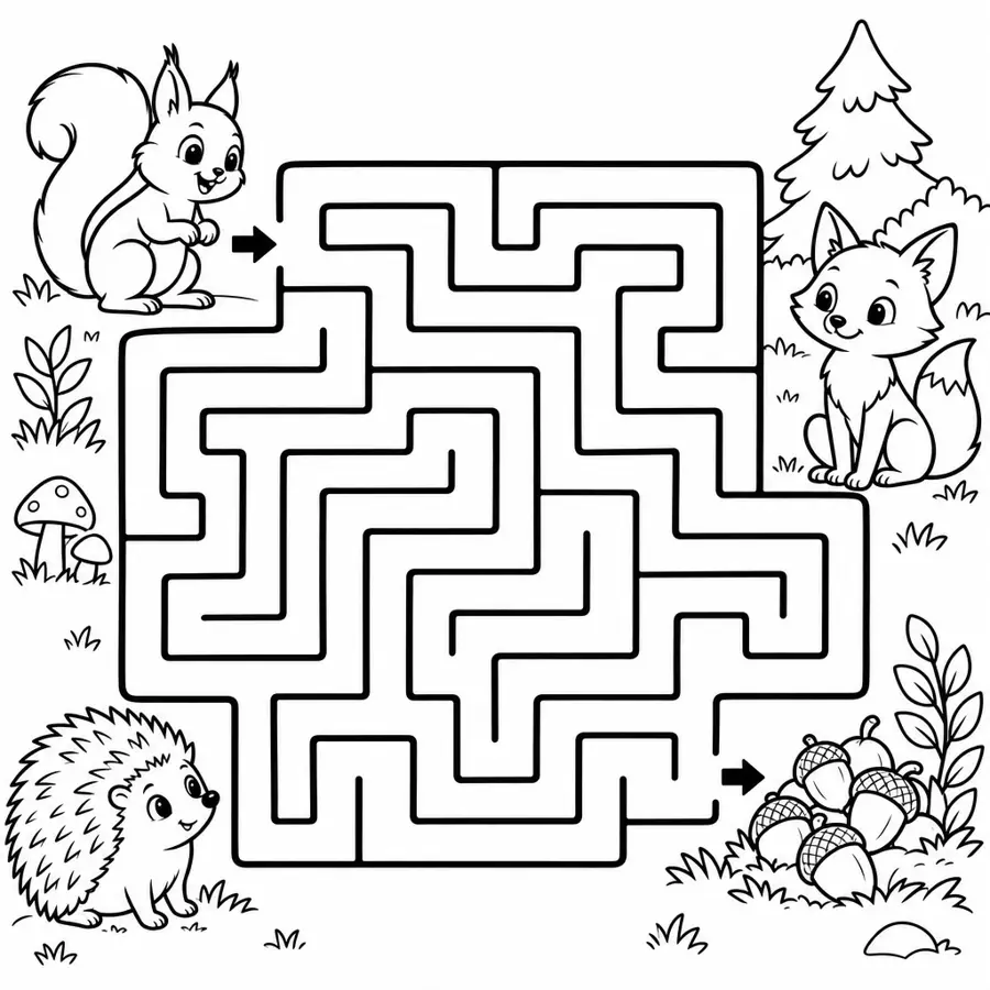 Labyrinth: Emma und der Nussvorrat