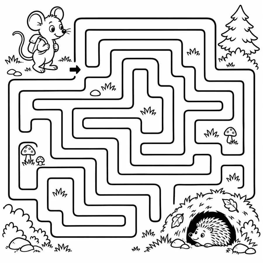 Labyrinth: Piet sucht den Igelbau