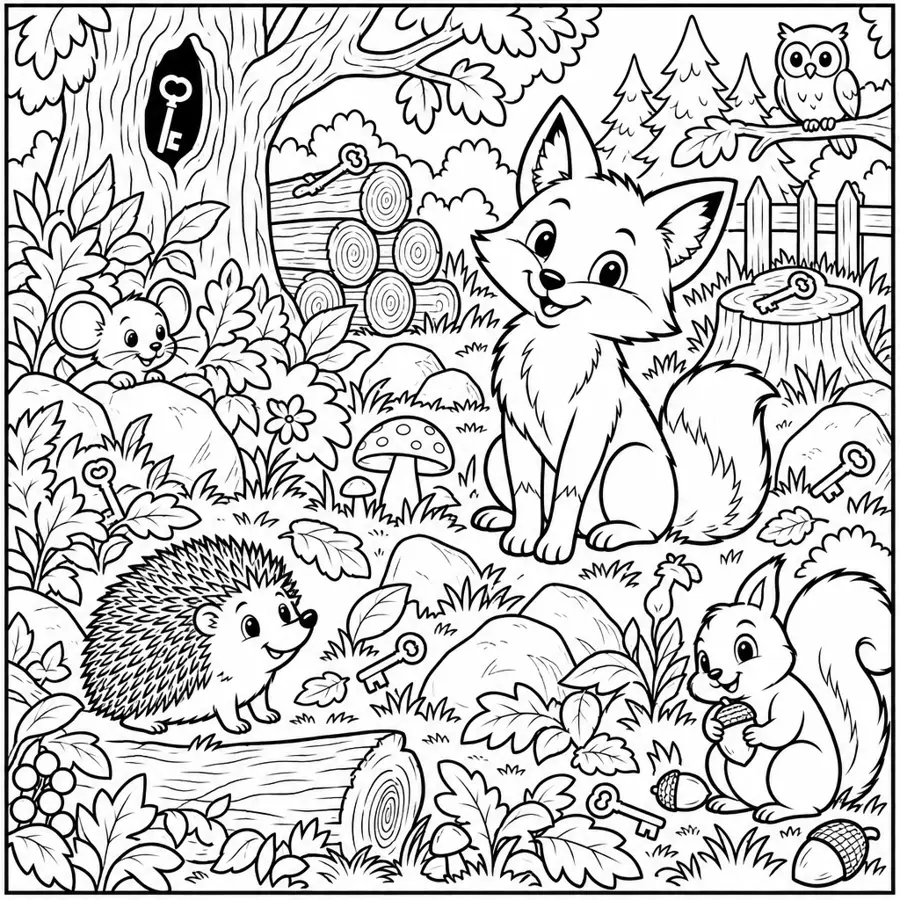 Suchbild: Die Schlüssel des Fuchses